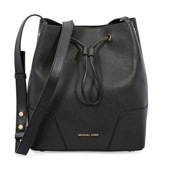 Michael Kors Cary Black leather Crossbody Satchel bag - Picture 1 of 10